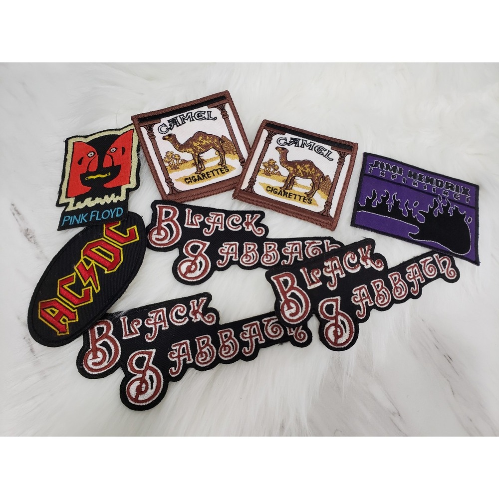 PATCH LOT Camel Cigarettes Smokin Joe black sabbath pink floyd jimi hendrix